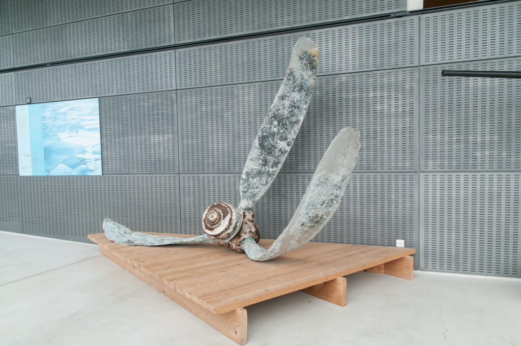 Propeller from a B-17 bomber that was shot down by guns at Hanstholm Fortress during World War 2.
