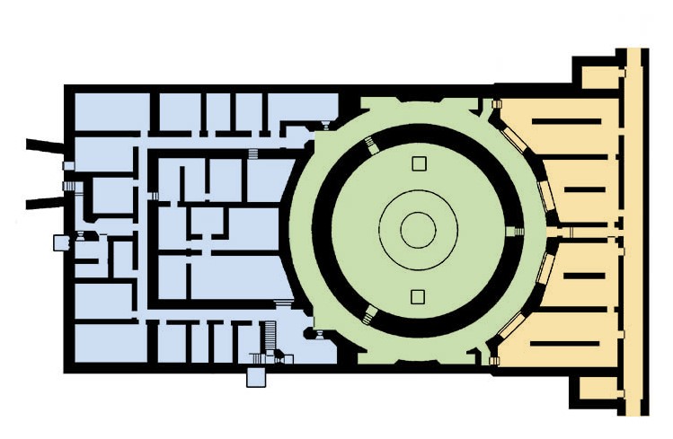 Map of underground bunker at Hanstholm Bunker Museum.